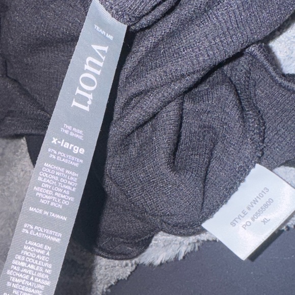 Vuori Sunrise Crop Tank Black VW1013 Square Neck Ribbed Stretch Top XL - Picture 7 of 7